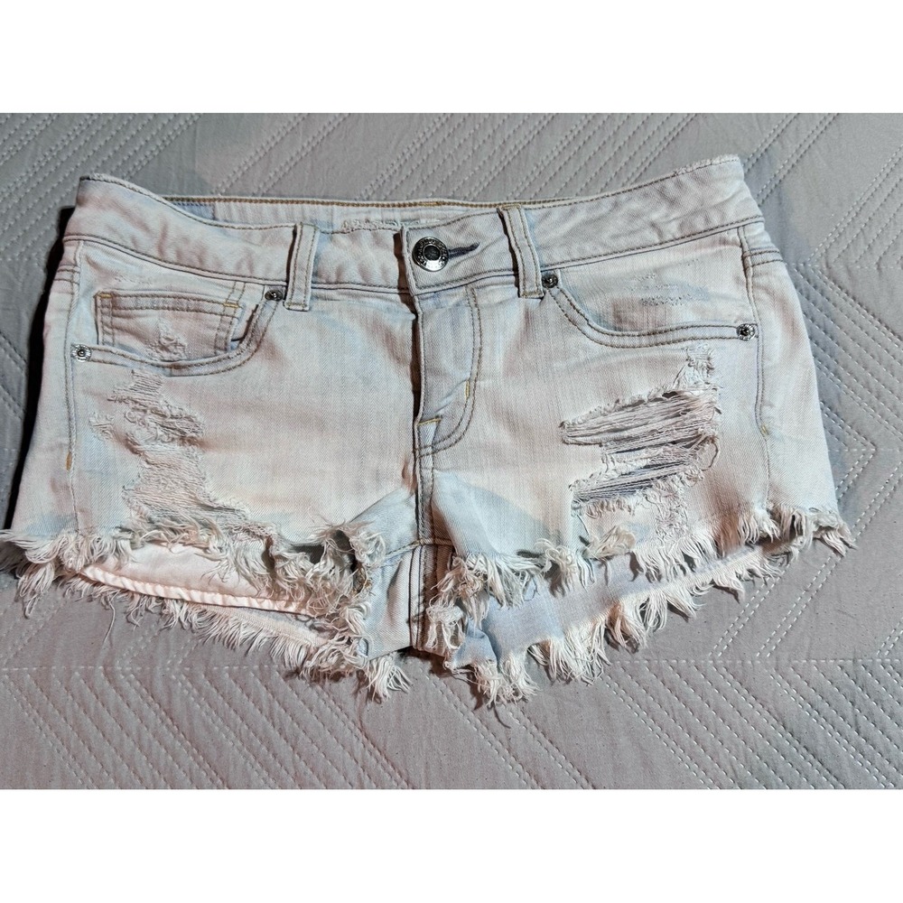 American Eagle super extra jean shorts size 6 women's